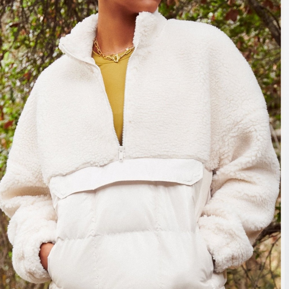 Fabletics | NWT Sherpa fleece puffer jacket